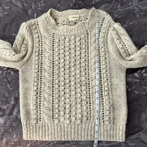Wilfred cropped Ivory Cable knit sweater - Picture 7 of 7